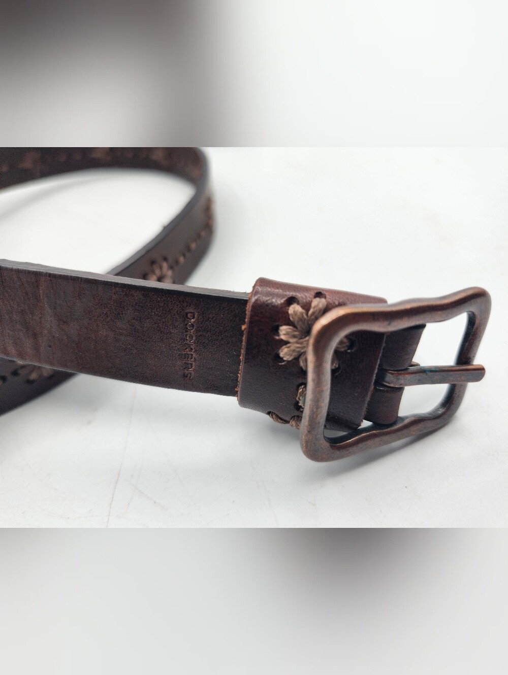 Dockers Brown Floral Leather Women’s Belt
